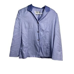 larry levine suits womens purple blazer suit jacket size 10 buttons long sleeve